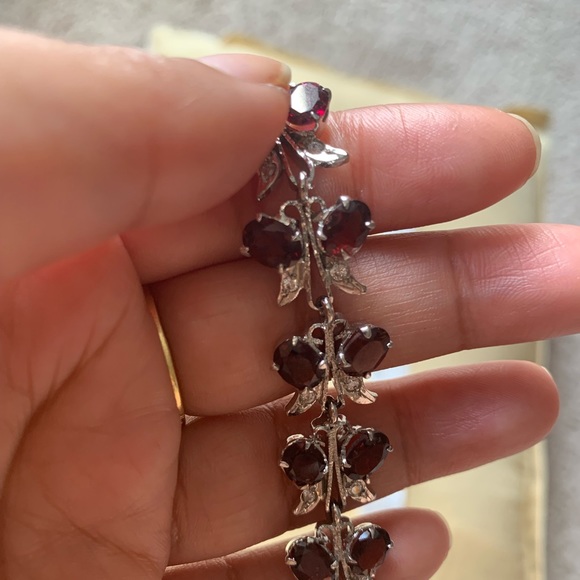 Butterfly garnet bracelet diamond - Picture 6 of 8